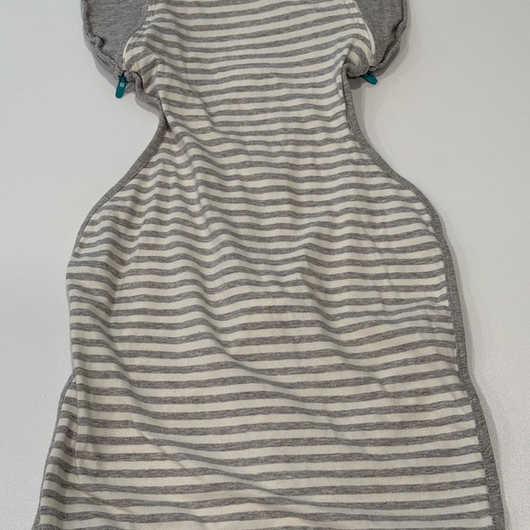 Love to Dream Gray and White Striped Sleep Sack - Picture 2 of 3